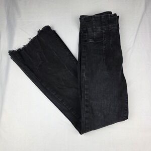 We The Free Jeans Free People Womens Size 30 Jayde Flare Onyx Wash Black Denim